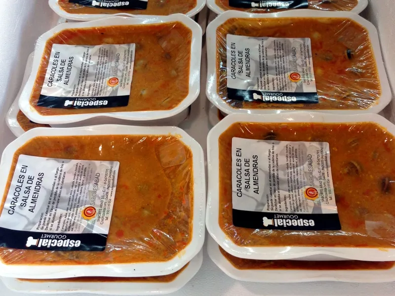 Barquetas termoselladas de platos preparados